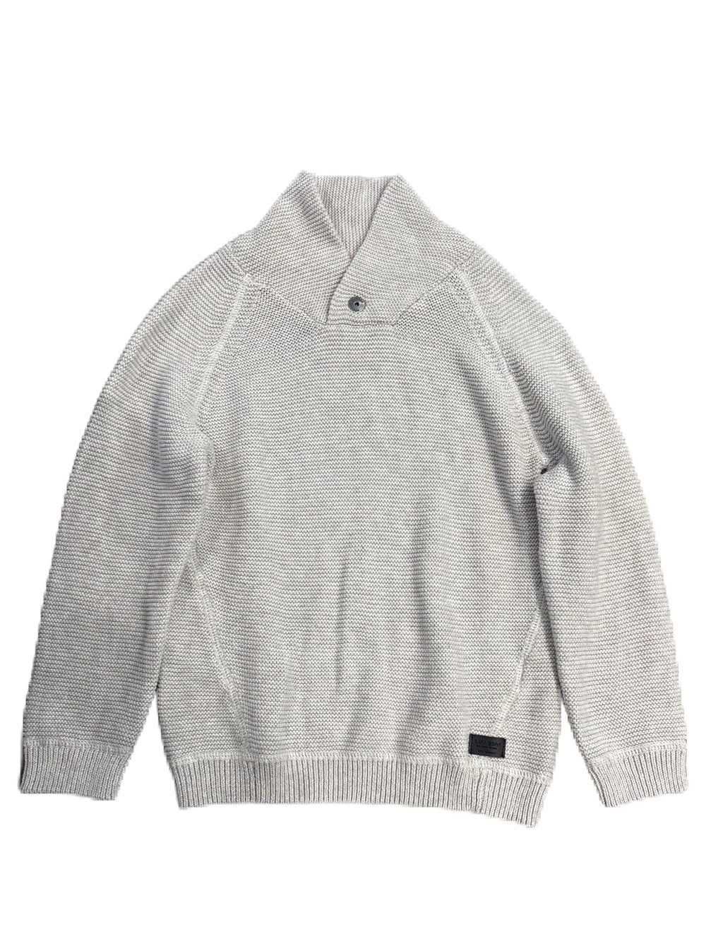 Zara Kids Collar Knit Sweater in Light Gray - Size 7